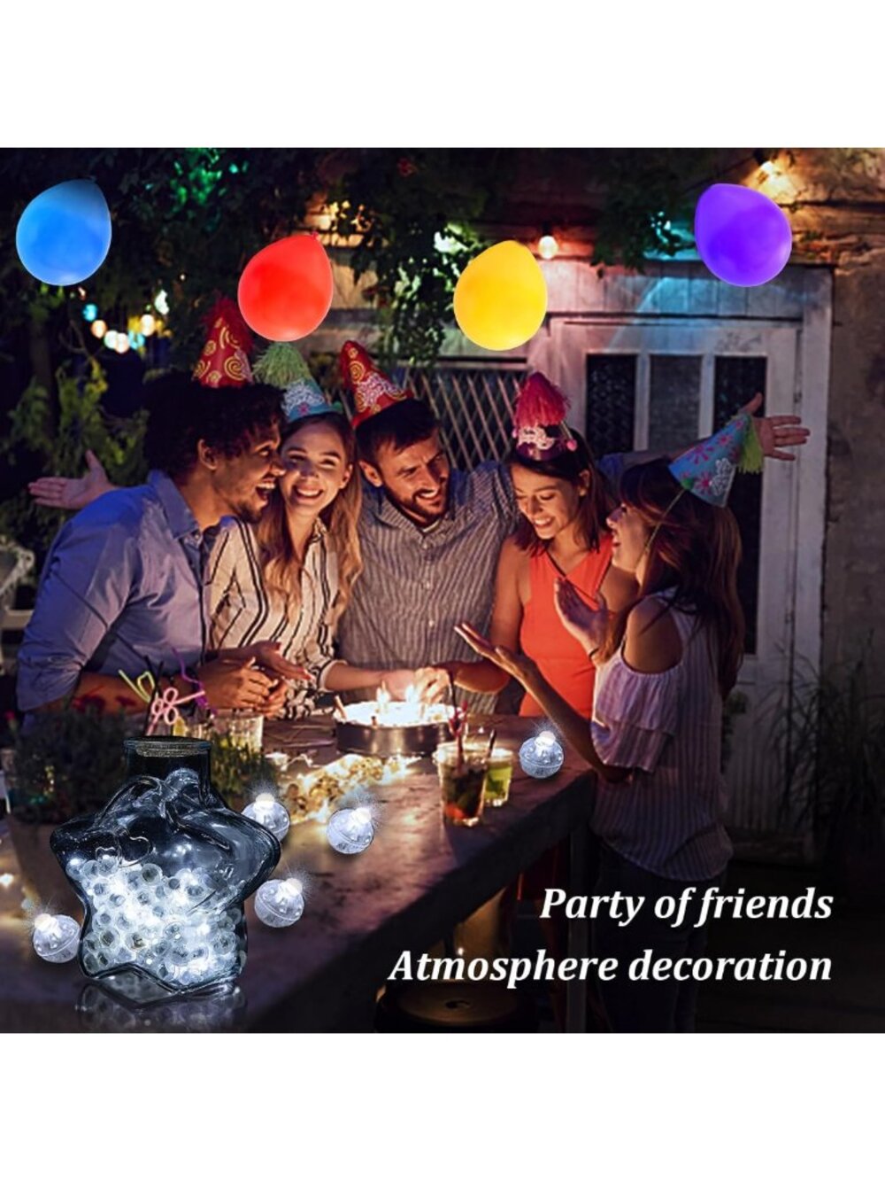 200pcs LED Balloon Lights & Colorful Mini Balls - Waterproof Party Decor - Picture 6 of 7